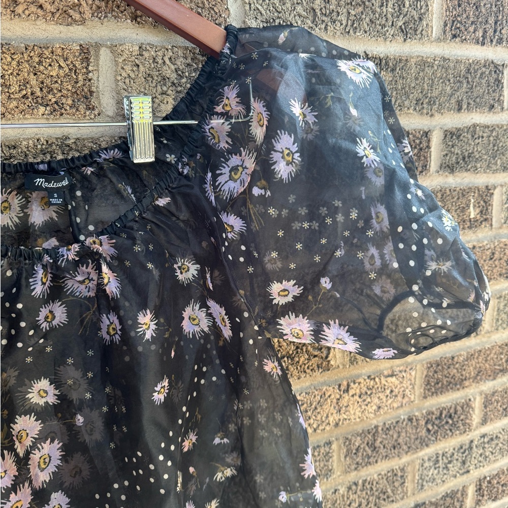 Madewell Floral Organza Dress Overlay - Picture 4 of 4